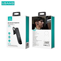 USAMS Bluetooth μονό earphone USAMS-BT2, 100mAh, 3-way κλήσεις, μαύρο BHUBT201