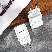 USAMS φορτιστής τοίχου T18, 1x USB, 2.1A, λευκός CC075TC01