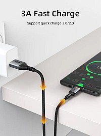 CABLETIME καλώδιο USB σε USB-C CT-AMCM3A, 15W, 2m, μαύρο CT-AMCM3A-AG-2