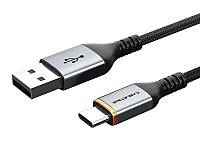 CABLETIME καλώδιο USB σε USB-C CT-AMCM3A, 15W, 2m, μαύρο CT-AMCM3A-AG-2