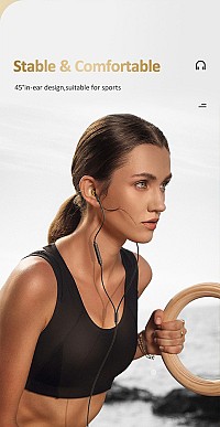 USAMS earphones με μικρόφωνο US-SJ482, USB-C, Φ10mm, 1.2m, πράσινα HSEP4302