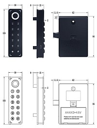 KERONG ηλεκτροπύρος KR-S1030, συνδυασμού & fingerprint, μαύρος KR-E8662-S1030