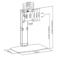 BRATECK βάση γραφείου LDT67-T01 για οθόνη 17-32, 8kg LDT67-T01