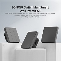 SONOFF smart διακόπτης M5-1C-86, μονός, WiFi, γκρι M5-1C-86