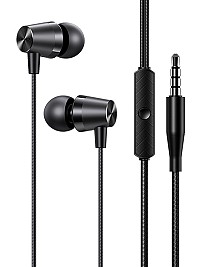 USAMS earphones με μικρόφωνο EP-42, 3.5mm σύνδεση, Φ10mm, 1.2m, μαύρα SJ475HS01