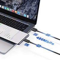 USAMS καλώδιο USB-C σε USB US-SJ688, 15W, 480Mbps, 1m, λευκό SJ688USB02