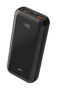 SILICON POWER power bank QS28, 20000mAh, 2x USB & USB Type-C, 18W, μαύρο SP20KMAPBKQS280K