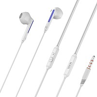 YISON earphones με μικρόφωνο X4, 3.5mm σύνδεση, Φ14mm, 1.2m, λευκά X4-WH