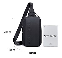 ARCTIC HUNTER τσάντα Crossbody XB00541, με θήκη tablet, 4L, μαύρη XB00541-BK