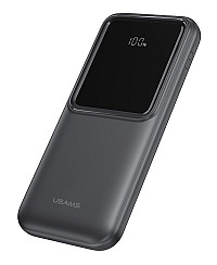 USAMS power bank US-CD194 με καλώδια, 5x έξοδοι, 10000mAh, 10W, μαύρο 10KCD19401