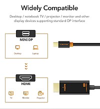 CABLETIME καλώδιο mini DisplayPort σε HDMI CT-AV588-03G4K, 4K/30Hz, 1.8m, μαύρο 5210131109021