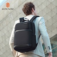 ARCTIC HUNTER τσάντα πλάτης B00670 με θήκη laptop 15.6, 15L, μαύρη B00670-BK