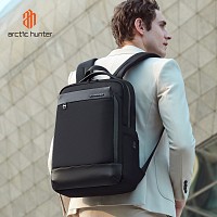 ARCTIC HUNTER τσάντα πλάτης B00672 με θήκη laptop 15.6, 15L, μαύρη B00672-BK