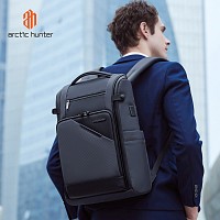 ARCTIC HUNTER τσάντα πλάτης B00675 με θήκη laptop 15.6, USB, 15L, γκρι B00675-GY