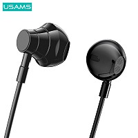 USAMS earphones YQ24 με μαγνήτη, Bluetooth, 130mAh, μαύρα BHUYQ01