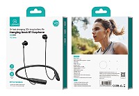 USAMS earphones YQ24 με μαγνήτη, Bluetooth, 130mAh, μαύρα BHUYQ01