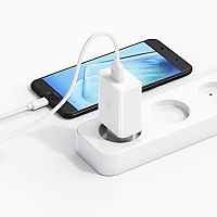 USAMS φορτιστής τοίχου SCXLTZ02 με καλώδιο USB-C, USB, 18W, λευκός SCXLTZ02