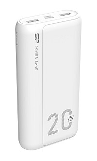 SILICON POWER power bank QS15, 20000mAh, 2x USB & USB Type-C, 18W, λευκό SP20KMAPBKQS150W