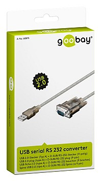 GOOBAY καλώδιο USB σε RS-232 68875, 1 Mbit/s, 1.5m, διάφανο 68875