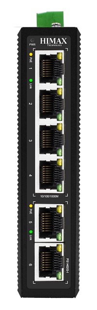 HIMAX industrial PoE switch PS1402G-I, 4x GE PoE & 2x GE θύρες, έως 1000Mbps PS1402G-I