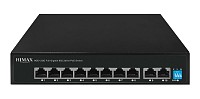 HIMAX PoE switch PS1802G, 8x Ethernet PoE & 2x Ethernet θύρες, έως 1000Mbps PS1802G