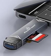 POWERTECH card reader PT-1343 για SD & micro SD, USB 3.2, 5Gbps, γκρι PT-1343