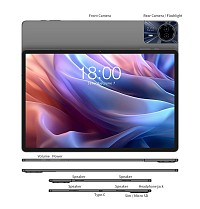 TECLAST tablet T65 Max, 13, 8/256GB, 4G, Android 15, 10000mAh, γκρι T65MAX-BK