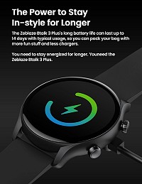 ZEBLAZE smartwatch Btalk 3 Plus, heart rate, 1.39 IPS, μαύρο BTALK3PLUS-BK