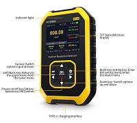 FNIRSI ψηφιακός μετρητής ακτινοβολίας GC-01, β/γ/Χ ακτίνες, επαναφορτιζόμενος FNR-GC-01-YL