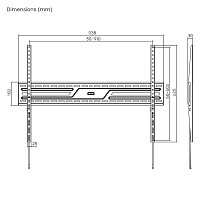 POWERTECH επιτοίχια βάση PT-1369 για τηλεόραση 43-100, έως 75kg, fixed PT-1369