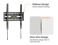 POWERTECH επιτοίχια βάση PT-1373 για τηλεόραση 32-75, έως 75kg, fixed PT-1373