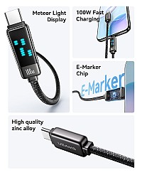 USAMS καλώδιο USB-C SJ744, 100W, 480Mbps, 1.2m, λευκό SJ744USB02