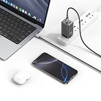 USAMS καλώδιο USB-C SJ752, 60W, 480Mbps, 1.2m, μπεζ SJ752USB02