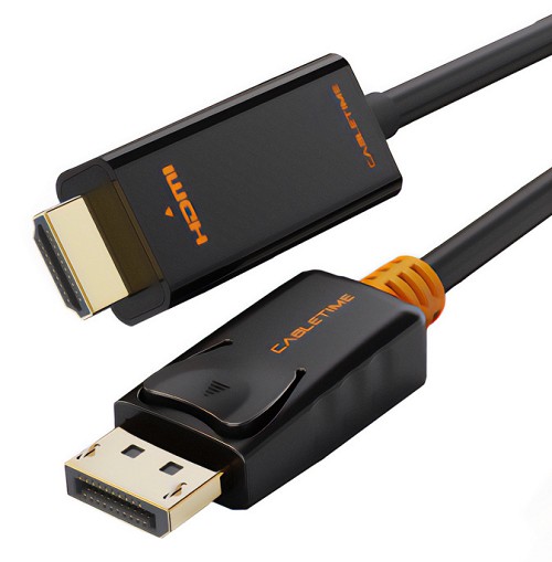 CABLETIME καλώδιο DisplayPort σε HDMI CT-AV585, 1080p/60Hz, 1.8m, μαύρο 5210131038789