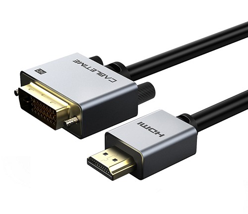 CABLETIME καλώδιο HDMI σε DVI PH241G, 1080p/60Hz, 2m, μαύρο 5210131039144