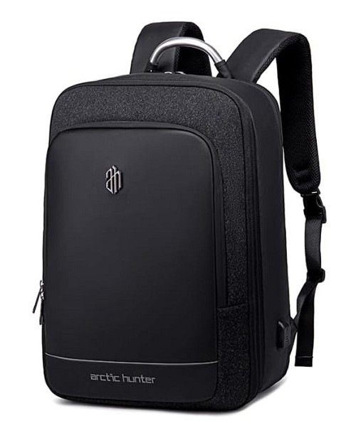 ARCTIC HUNTER τσάντα πλάτης B00227L με θήκη laptop 17", 41L, USB, μαύρη B00227L-BK