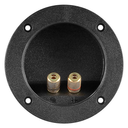 POWERTECH τερματικό ηχείου 6mm ή banana plug 4mm CAB-V036, Φ105mm, μαύρο CAB-V036