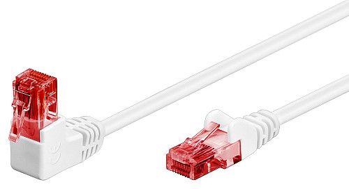 GOOBAY καλώδιο δικτύου 51522, CAT 6 U/UTP, γωνιακό, CCA, 1m, λευκό 51522