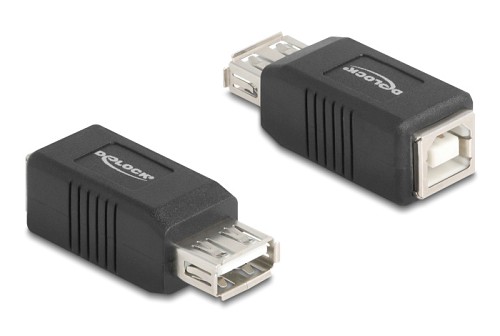 DELOCK αντάπτορας USB σε USB Type B 67203, 480Mbps, μαύρος 67203