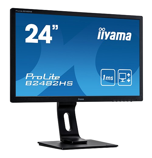 IIYAMA used οθόνη E242B2482HS-B1 LED, 24" Full HD, VGA/DVI/HDMI, Grade A M-B2482HSB1-SQ