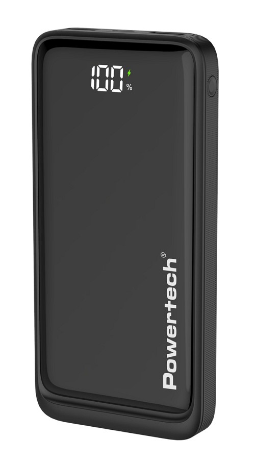 POWERTECH power bank PT-1326 με οθόνη, 10000mAh, 22.5W, μαύρο PT-1326