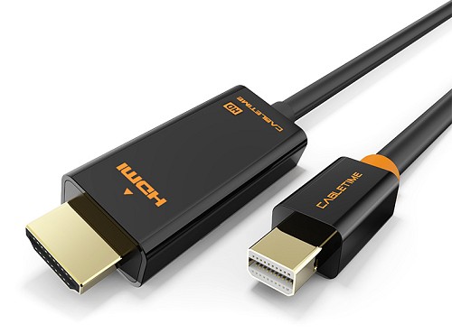 CABLETIME καλώδιο mini DisplayPort σε HDMI CT-AV588-03G, 1080p/60Hz, 1.8m, μαύρο 5210131109045