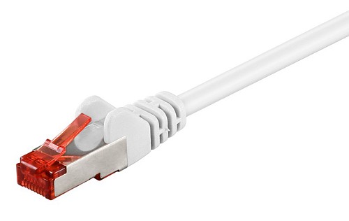 GOOBAY καλώδιο δικτύου 92462, CAT 6 S/FTP, copper, 250MHz, 0.15m, λευκό 92462