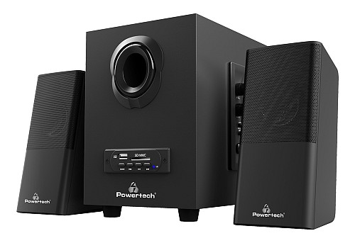 POWERTECH ηχεία Premium sound PT-846, 16W, USB/SD/FM/BT, remote, μαύρα PT-846