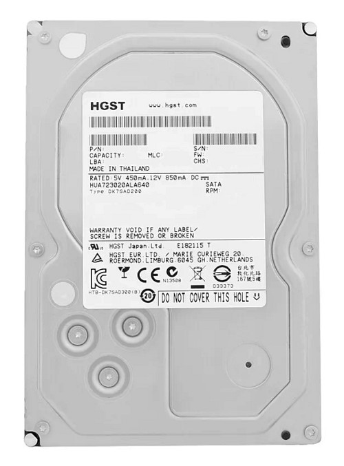 HITACHI σκληρός δίσκος Exos 5E8 3.5", 3TB, 7200RPM, 64MB, 6Gb/s, FR 0F22411-FR