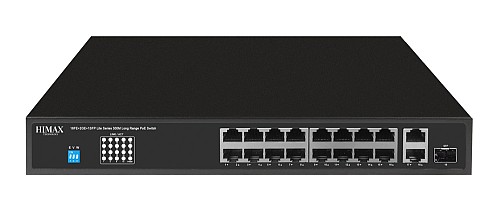 HIMAX PoE switch PS11602FE-L, 16x Ethernet PoE/2x Ethernet/2x SFP θύρες, έως 1000Mbps PS11602FE-L