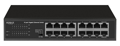 HIMAX switch S116G, 16x Ethernet θύρες, έως 1000Mbps S116G