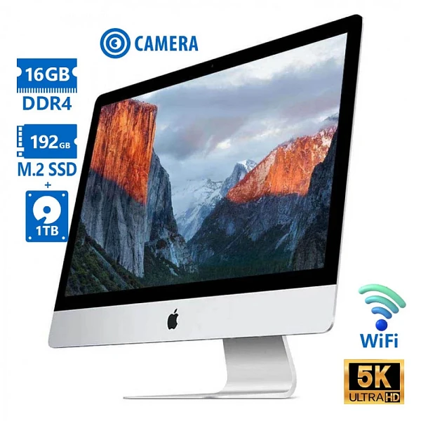 Apple iMac 17,3 A1419 WiFi w/Monitor 275K i5-6500/16GB DDR4/192GB M.2 SSD & 1TB/No ODD/Camera