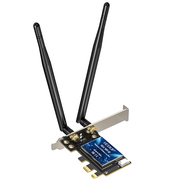 EDUP EP-9651GS WIFI 6EAX5400 + Bluetooth 5.3 PCI-E Network Adapter