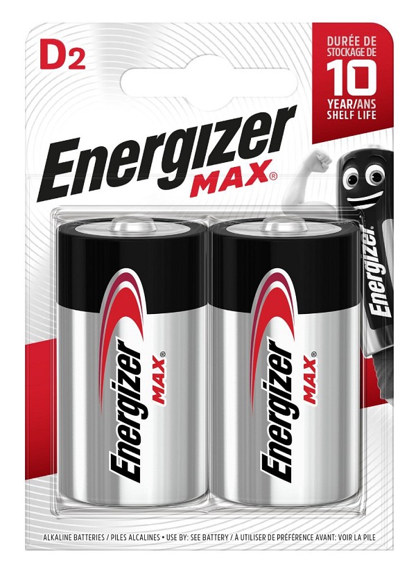 Energizer Max Alkaline D (BL2)